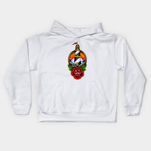 Lighthouse with rose Kids Hoodie